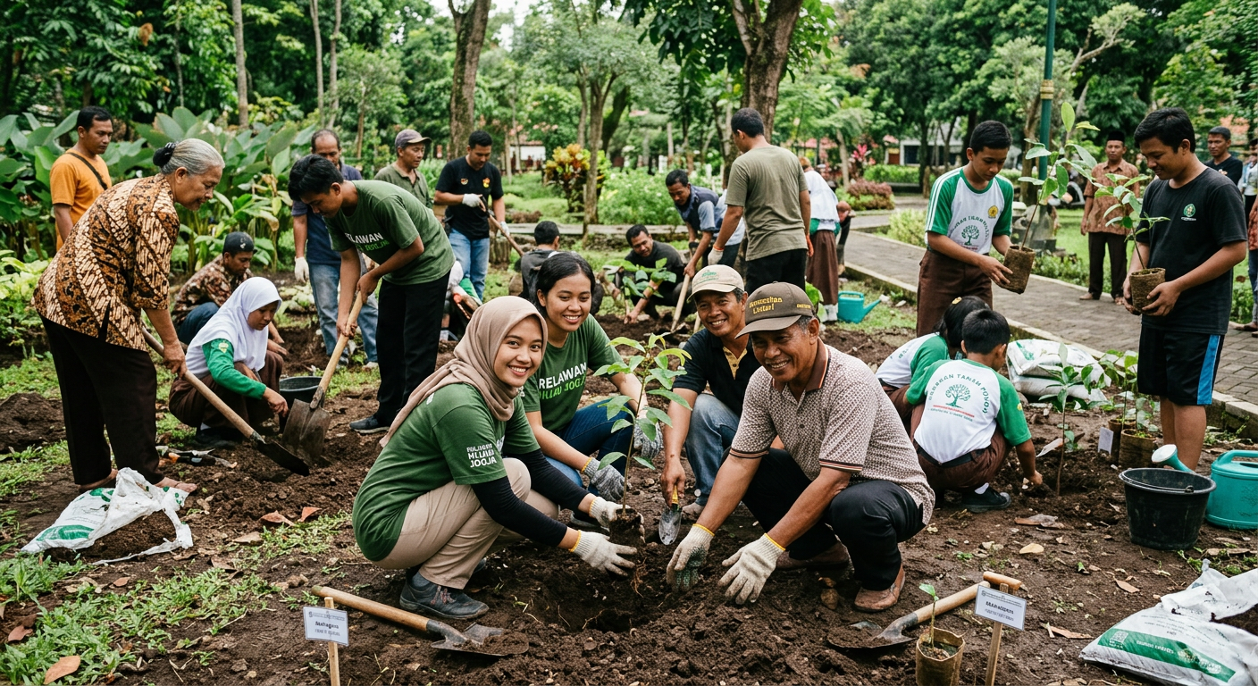 Penanaman Pohon Bersama Komunitas LIVESGP 5D Hijau